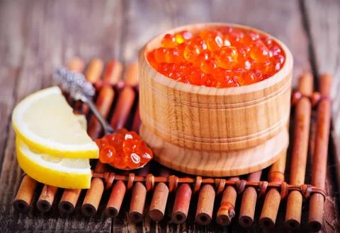 Salmon caviar Stock Photos