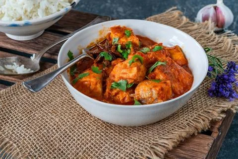 Salmon curry Stock Photos
