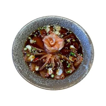 Salmon on dish-01 库存照片