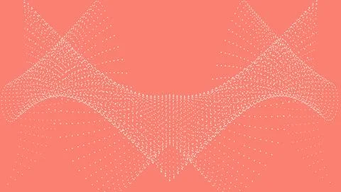 Salmon Dotted Wave Particle Abstract Background 스톡 일러스트