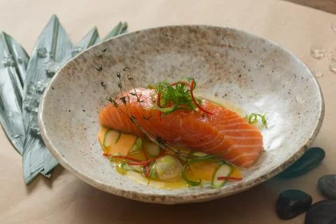 Salmon filet 写真素材