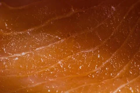 Salmon Fillet Texture or Pattern Closeup, Top View, Macro, Fresh Red Fish or  Stock Photos