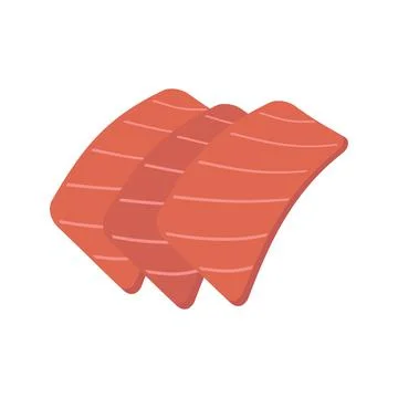 Salmon fillet vector object isolated Stock Illustration
