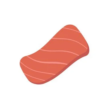 Salmon fillet vector object isolated Stock Illustration