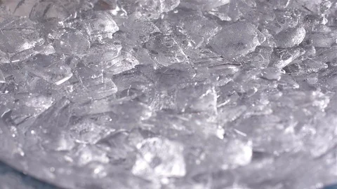 Salmon fillets fall on crushed ice. Slow motion Stock Footage 105617811