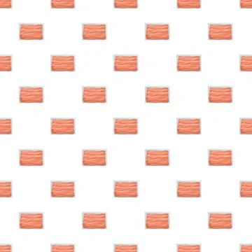 Salmon fillets in packaging arranged in repeating pattern Illustrazione stock