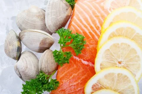 Salmon fillets Foto stock