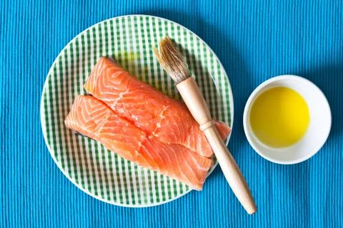 Salmon fillets Stock Photos