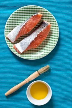 Salmon fillets Stock Photos
