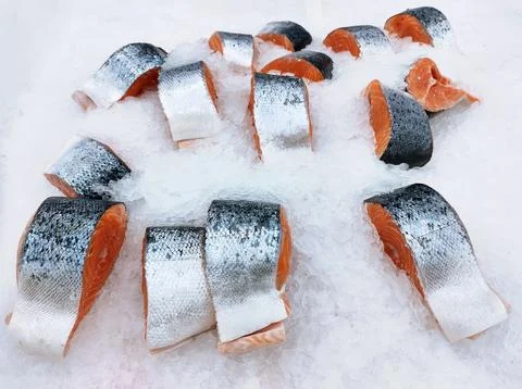 Salmon fish cut Stock Photos