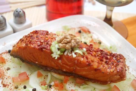 Salmon fish Stock Photos