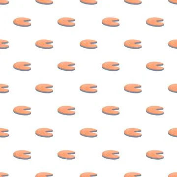 Salmon fish slice pattern creating a food background Stock Illustration
