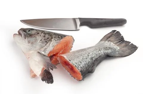 Salmon for fish soup Stock Photos