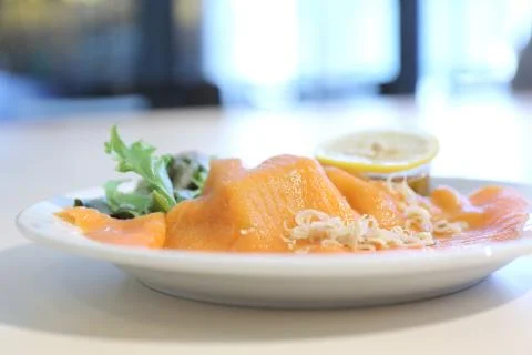 Salmon gravlax Stock Photos