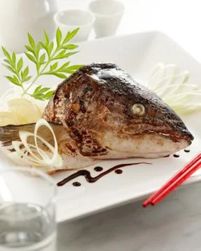 Salmon head Stock Photos