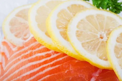 Salmon on ice Stock Photos