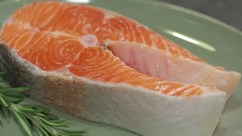 Salmon macro Video stock 140538910