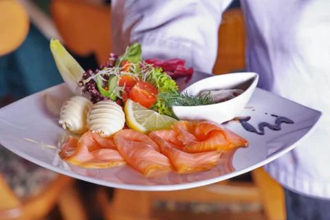 Salmon menu Stock Photos