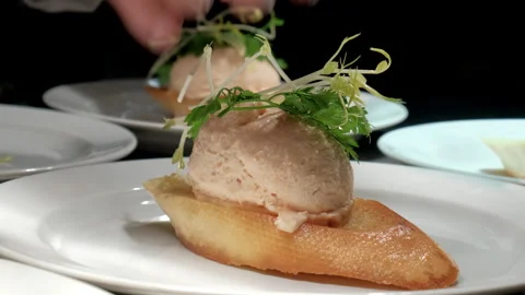 Salmon Mousse Appetizer Stock Footage 244468202