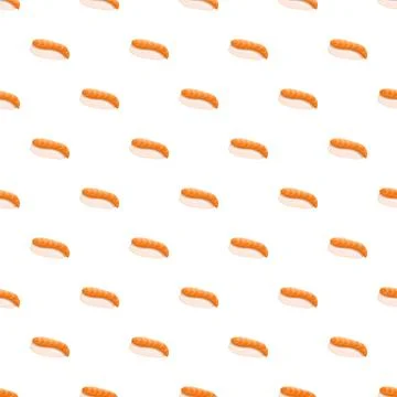 Salmon nigiri sushi seamless pattern white background Stock Illustration
