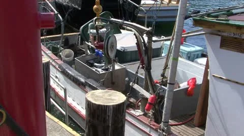 Salmon Offloading Fort Bragg CA 3 Stock Footage 10745705