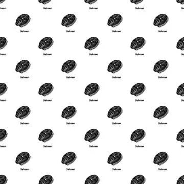 Salmon pattern vector seamless Stock Illustration