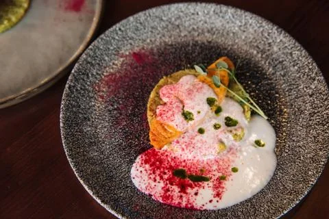 Salmon on the pillow. Foto stock