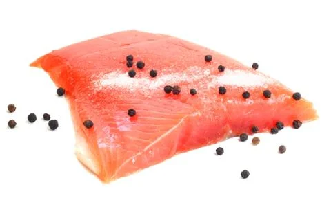Salmon raw fillet Stock Photos