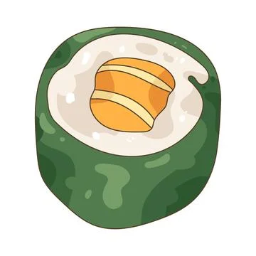 Salmon roll Stock Illustration