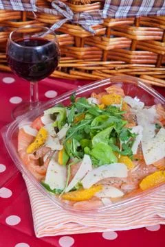 Salmon salad Stock Photos