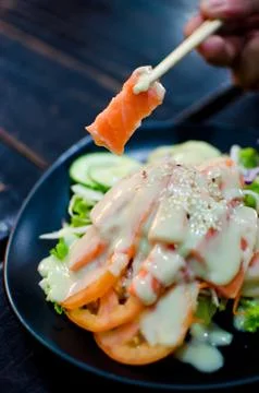 Salmon Salad Stock Photos