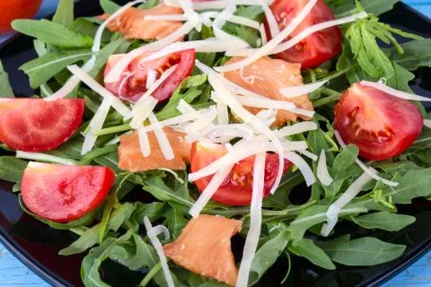 Salmon salad Stock Photos