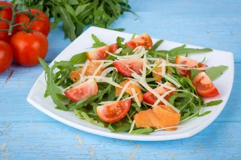 Salmon salad Stock Photos