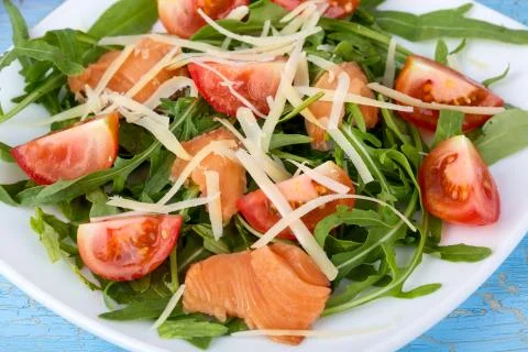 Salmon salad Stock Photos