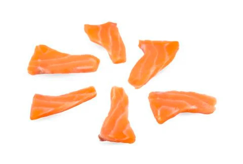 Salmon Sashimi an isolated on white background Stock Photos