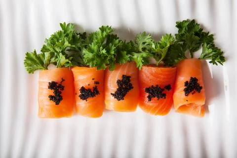 Salmon sashimi Stock Photos