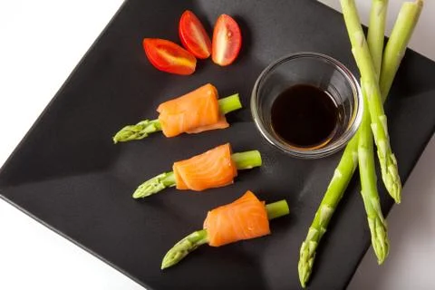 Salmon sashimi Stock Photos