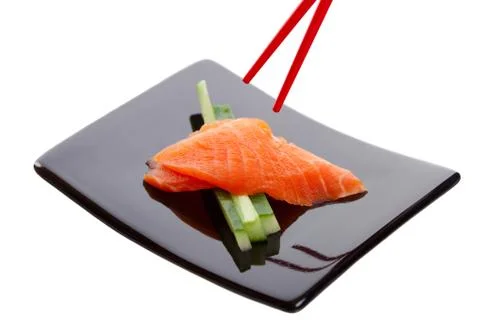 Salmon sashimi Stock Photos