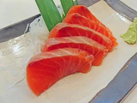 Salmon sashimi Foto stock