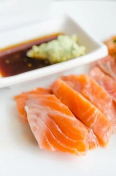 Salmon sashimi Stock-Fotos