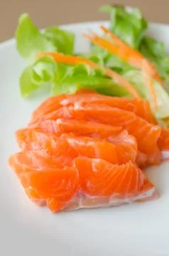 Salmon sashimi Fotos Stock