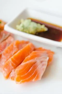 Salmon sashimi Foto stock