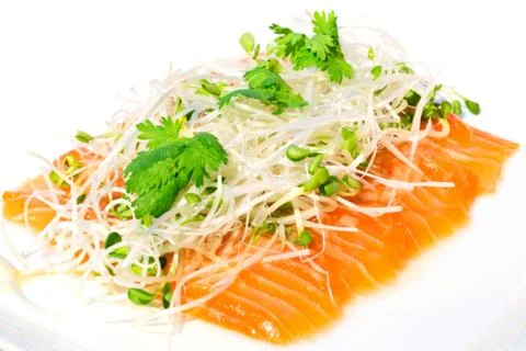 Salmon seshimi Stock Photos