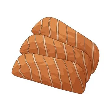 Salmon slice illustration Stock Illustration