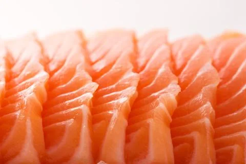 Salmon sliced Stock Photos