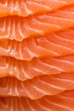 Salmon sliced Stock Photos