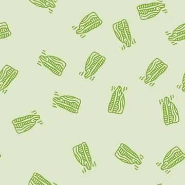 Salmon smoked line seamless pattern Stock Illustration