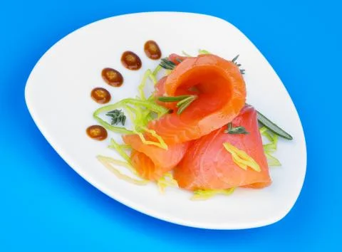 Salmon Snack Stock Photos