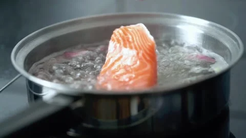 Salmon Soup Stock Footage 318072325