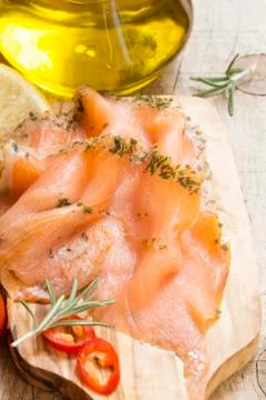 Salmon with spices Фото